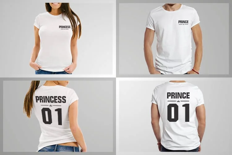 prince princess couple shirt