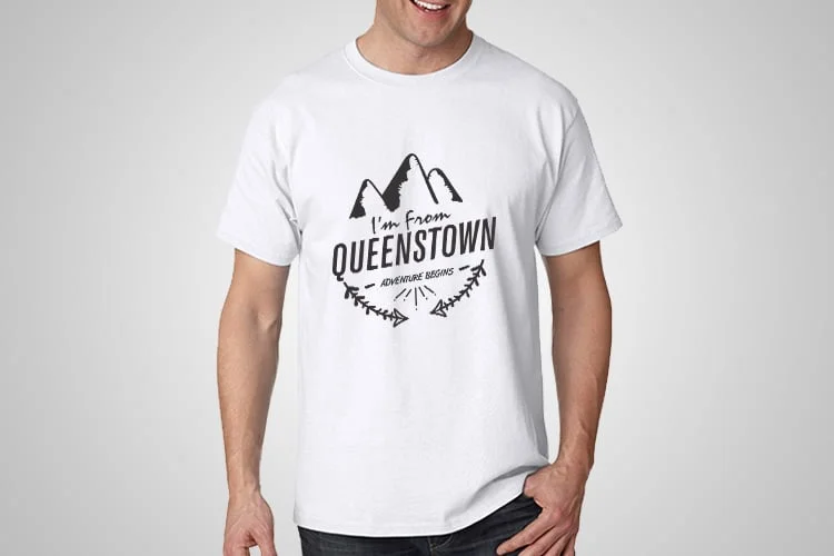 I m From Queenstown Printed T Shirt Cool Tees NZ