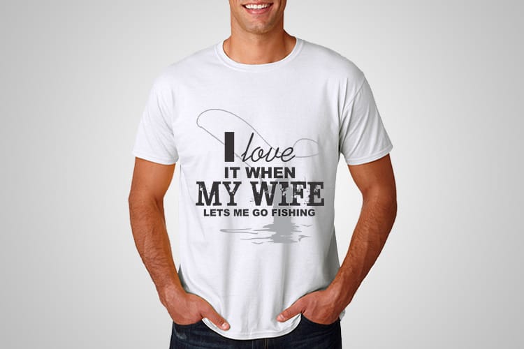 Go Fishing Printed T-Shirt, Funny T-Shirts