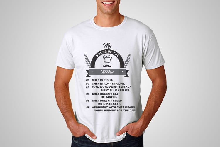 Kitchen Rules Printed T-Shirt | Chef Rules | Funnny T-Shirts | Cool Tees NZ