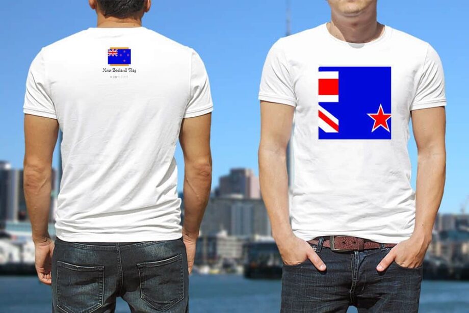 NZ Flag Kiwiizms Printed T-Shirt