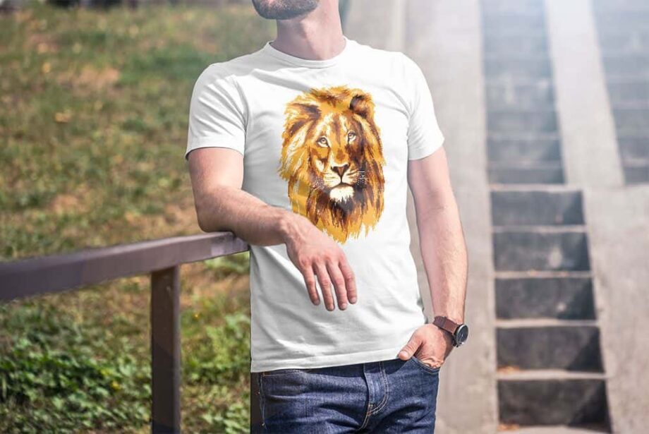 Lion Face Printed T-Shirt