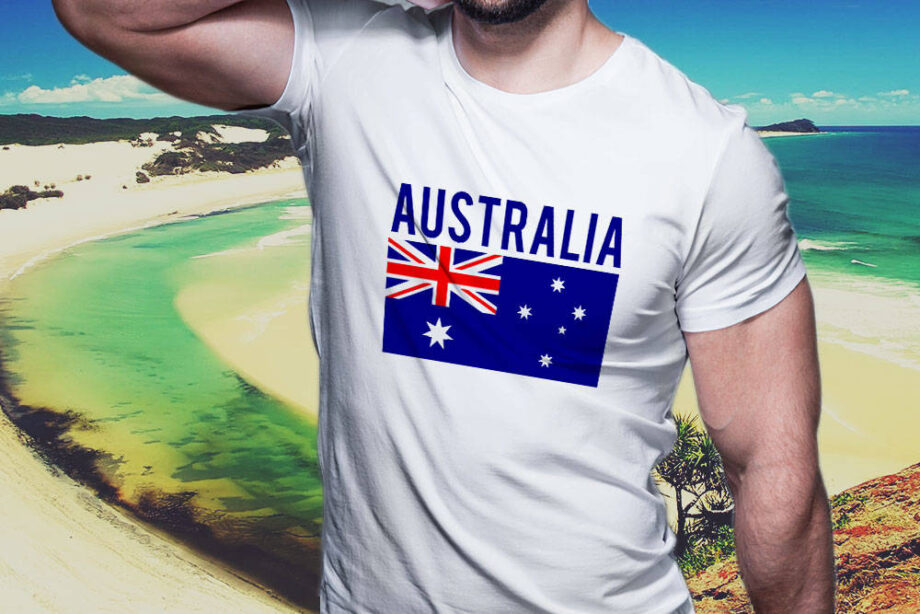 Classic Australian Flag White T-Shirt