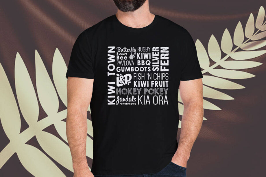 Kiwi Town Wordart T-Shirt