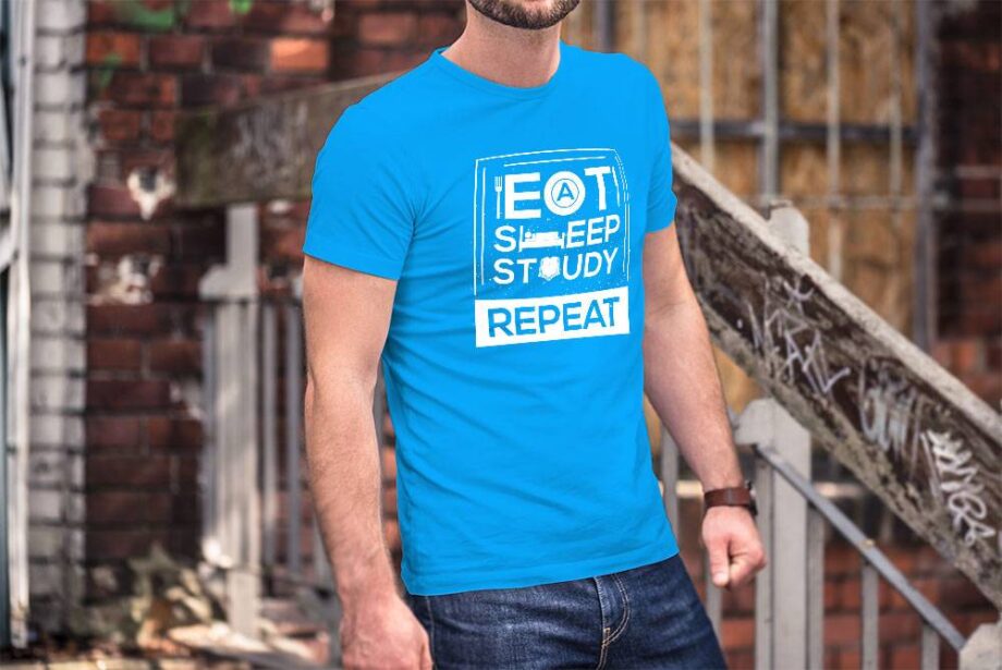 Eat Sleep Study Repeat T-Shirt