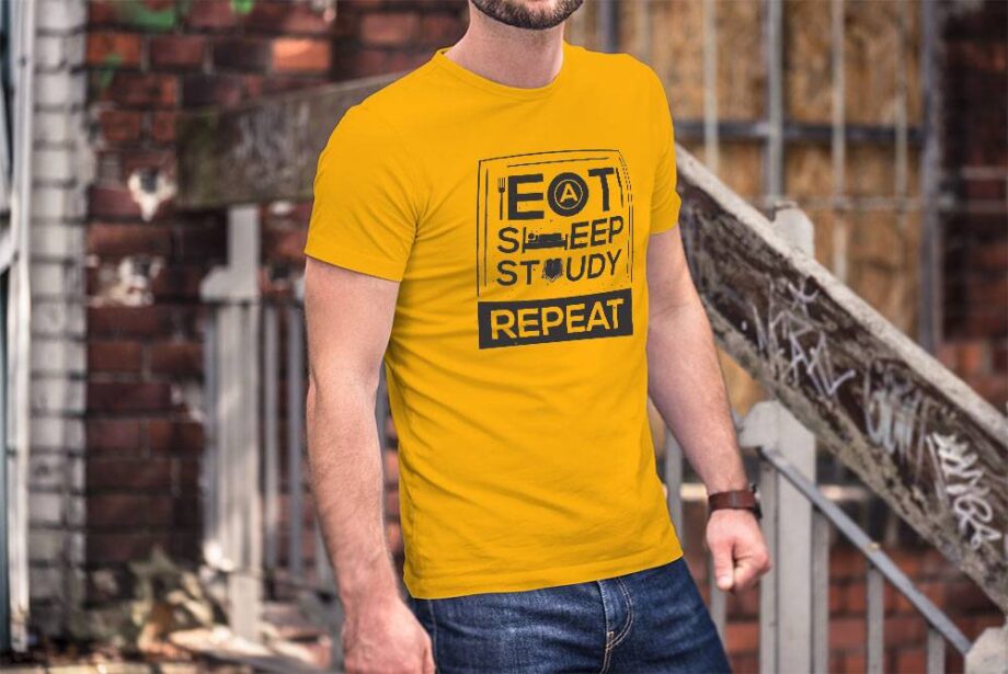 Eat Sleep Study Repeat T-Shirt