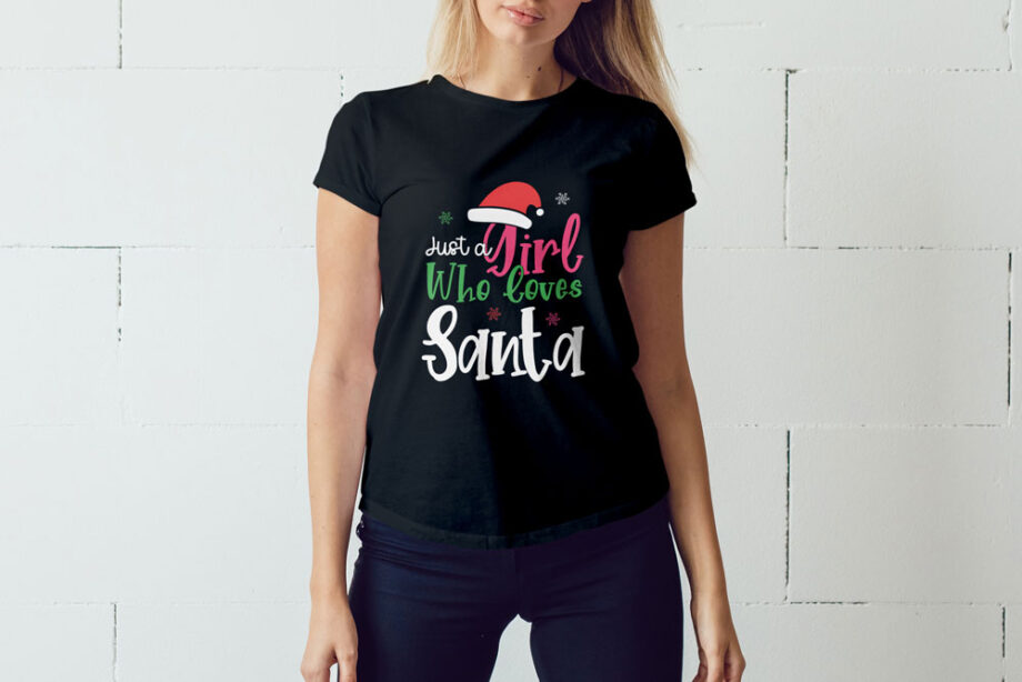 Girl Loves Santa T-Shirt