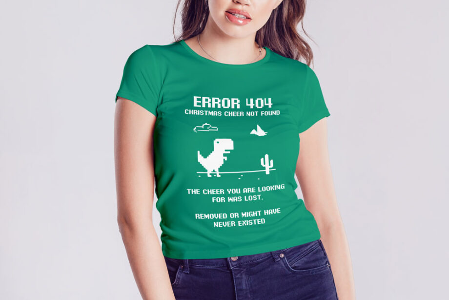 Error 404 Christmas Cheer Not Found T-Shirt