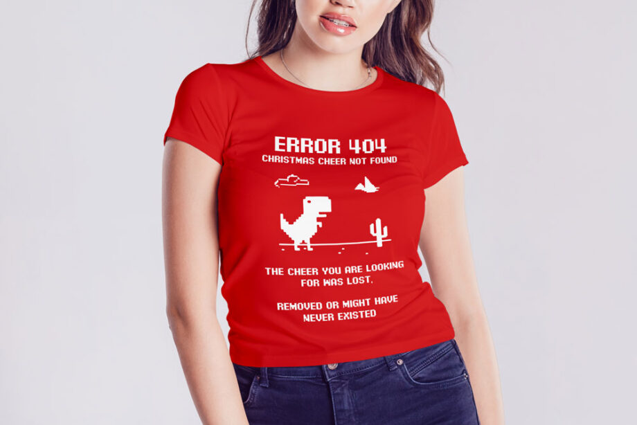 Error 404 Christmas Cheer Not Found T-Shirt